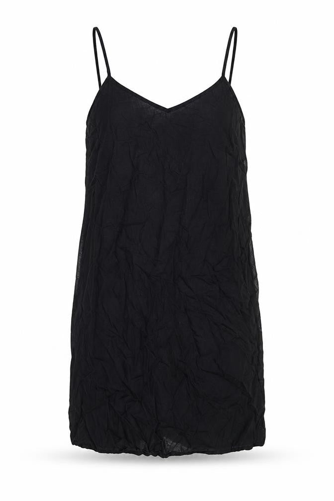 New Look Womens Black Viscose Tank Dress Size 10 V-Neck Pullover