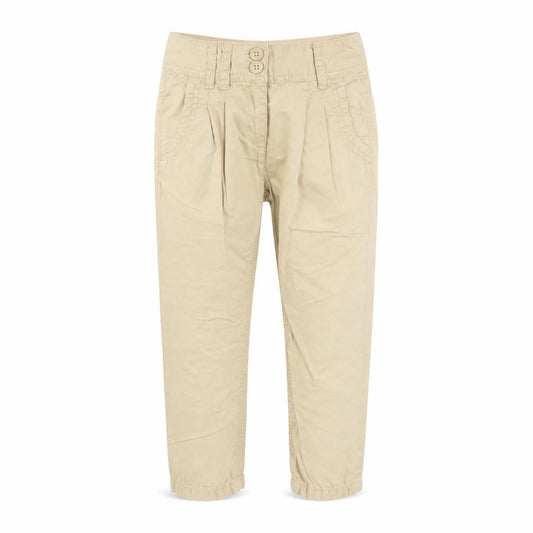 Front view of Next boys’ beige cotton chino trousers, size 4XL, regular button