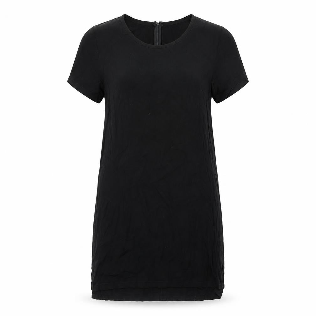 Lulu & Rose Womens Black Polyester A-Line Size M Scoop Neck Zip