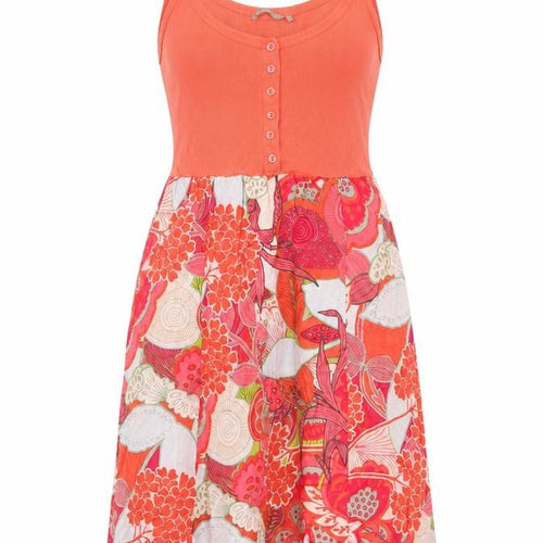 Sandwich Womens Orange Geometric Cotton Tank Dress Size 8 Round Neck Pullover