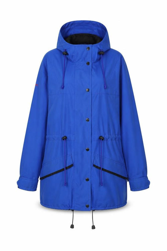 Front view of Vanderbilt women’s blue jacket, size UK 6, zip -, size UK 6-8