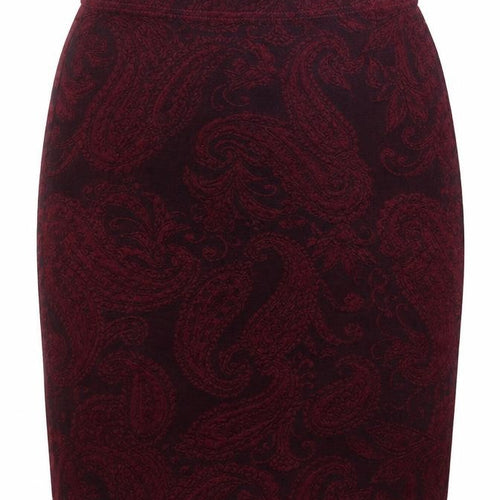 Miss Selfridge Womens Red Geometric Acetate Bandage Skirt Size 8