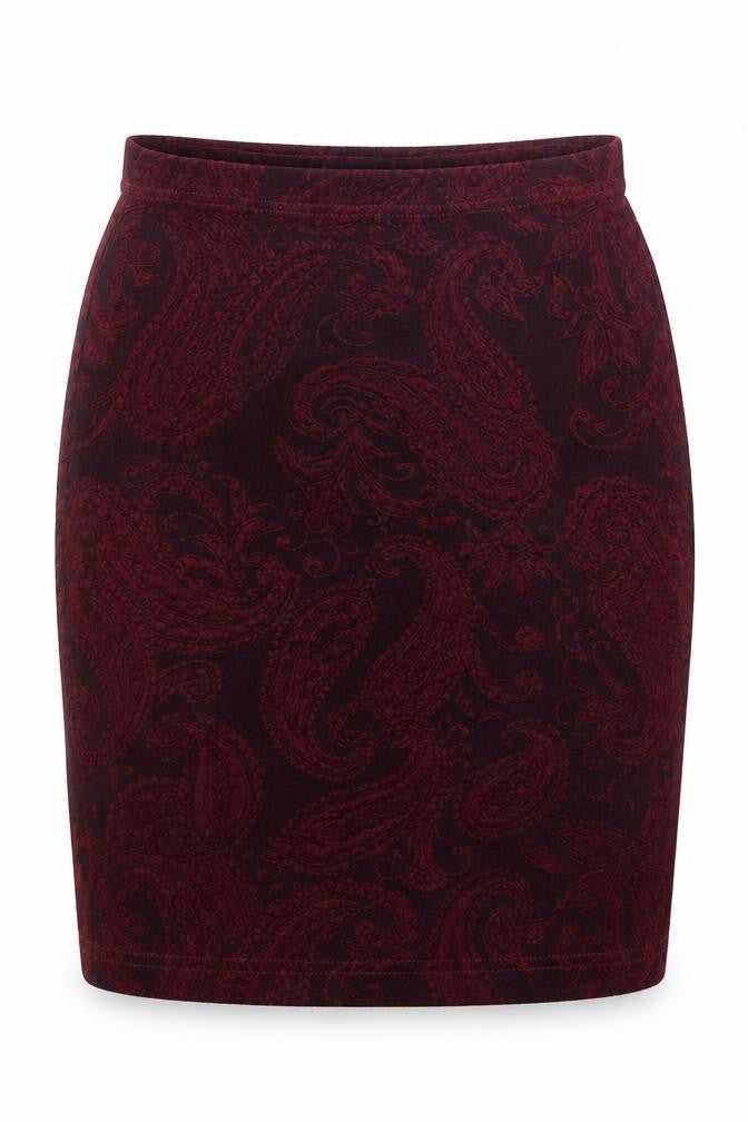 Miss Selfridge Womens Red Geometric Acetate Bandage Skirt Size 8