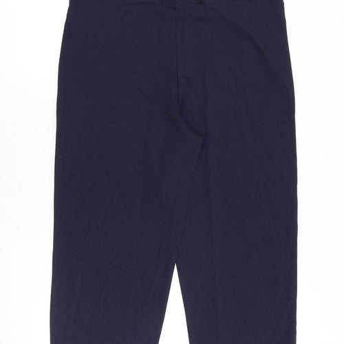 Marks and Spencer Womens Blue Cotton Capri Leggings Size 16 Regular