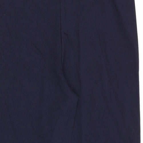 Marks and Spencer Womens Blue Cotton Capri Leggings Size 16 Regular