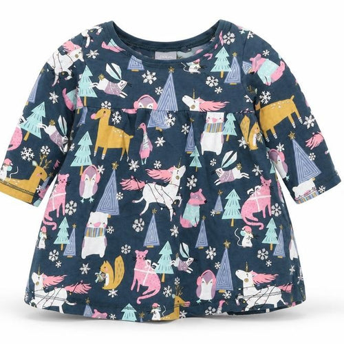 NEXT Baby Blue Geometric 100% Cotton Pullover T-Shirt Size 3-6 Months Round Neck Pullover - Cute Animals Print