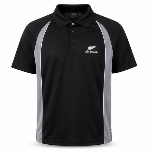 Super Shirts Mens Black Polyester Polo Size S Collared Button - New Zealand