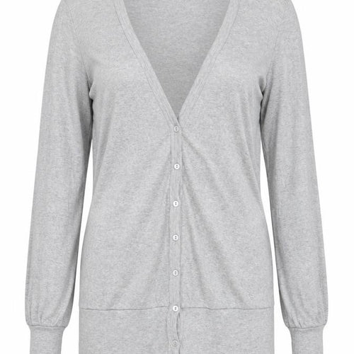 Splendid Womens Grey V-Neck Cotton Cardigan Jumper Size S