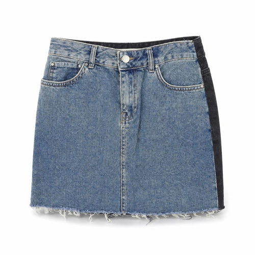 ASOS Womens Blue Cotton A-Line Skirt Size 4XL Zip