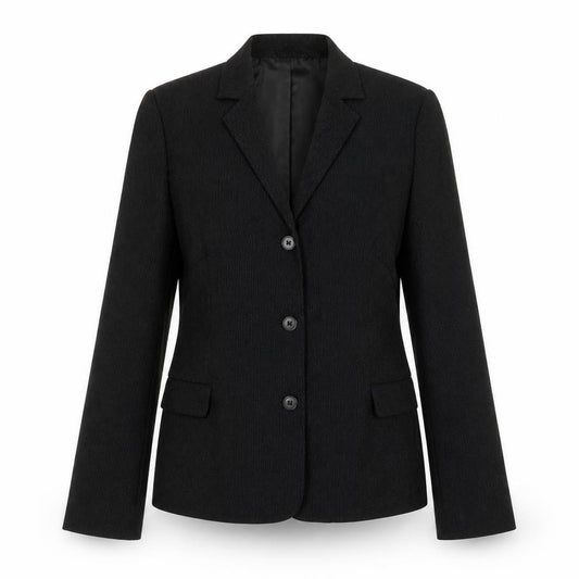 Front view of Next women’s black polyester jacket blazer, size UK 12