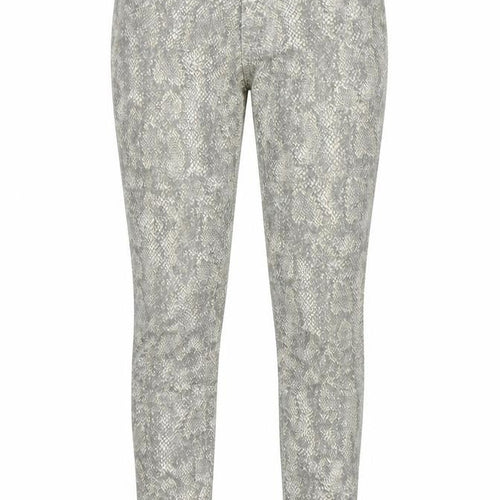 Miss Selfridge Womens Beige Animal Print Cotton Skinny Jeans Size 6 Regular Zip - Snake Skin Print