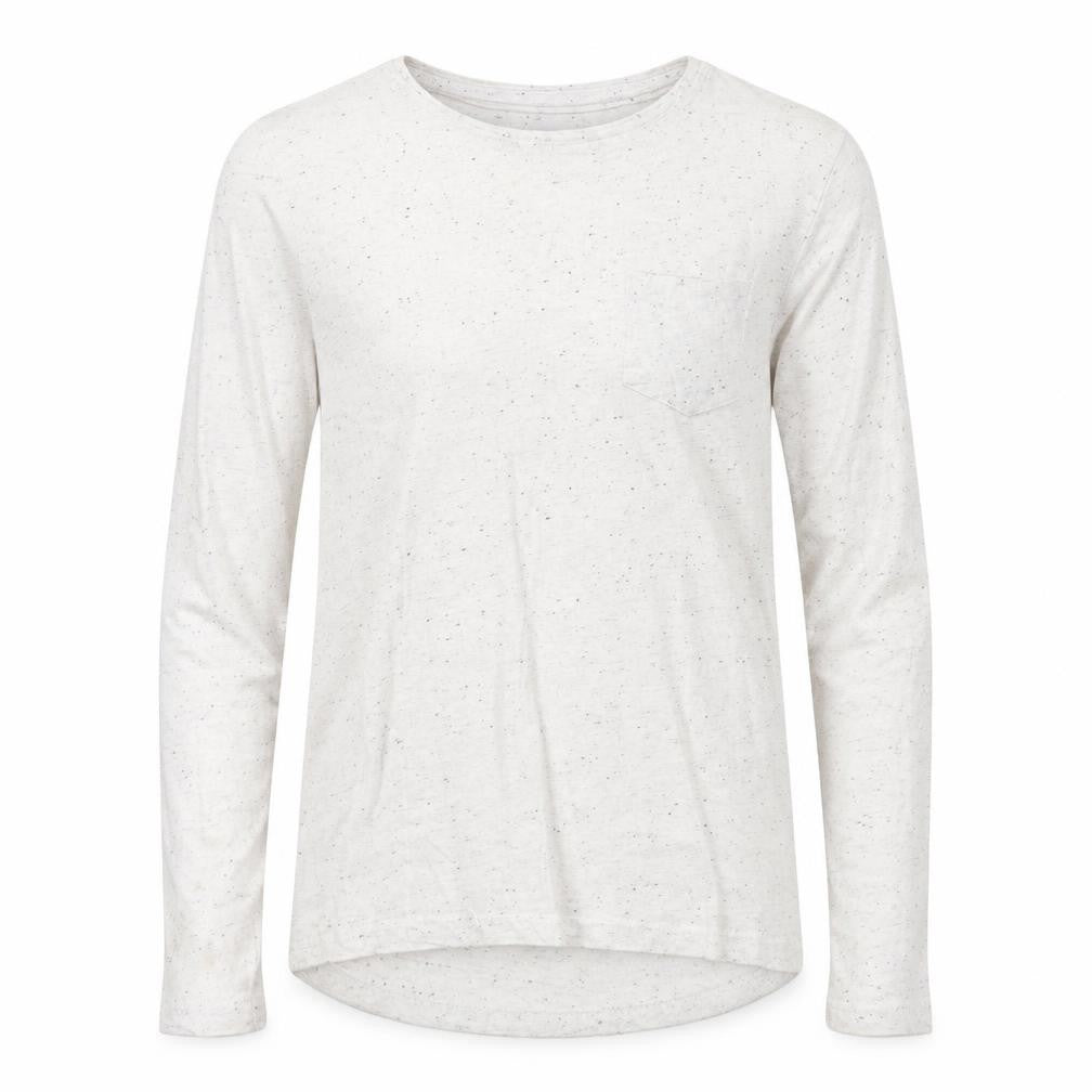 Front view of YD girls’ ivory cotton basic t-shirt, size 11-12, years round neck pullover