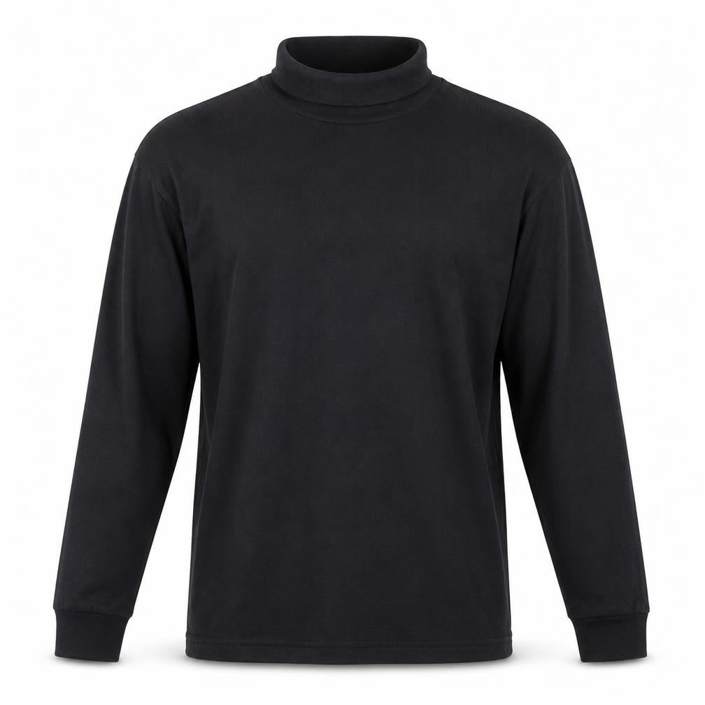 Front view of Oakridge men’s black polyester pullover sweatshirt, size S