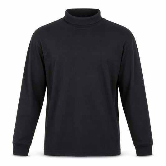 Front view of Oakridge men’s black polyester pullover sweatshirt, size S
