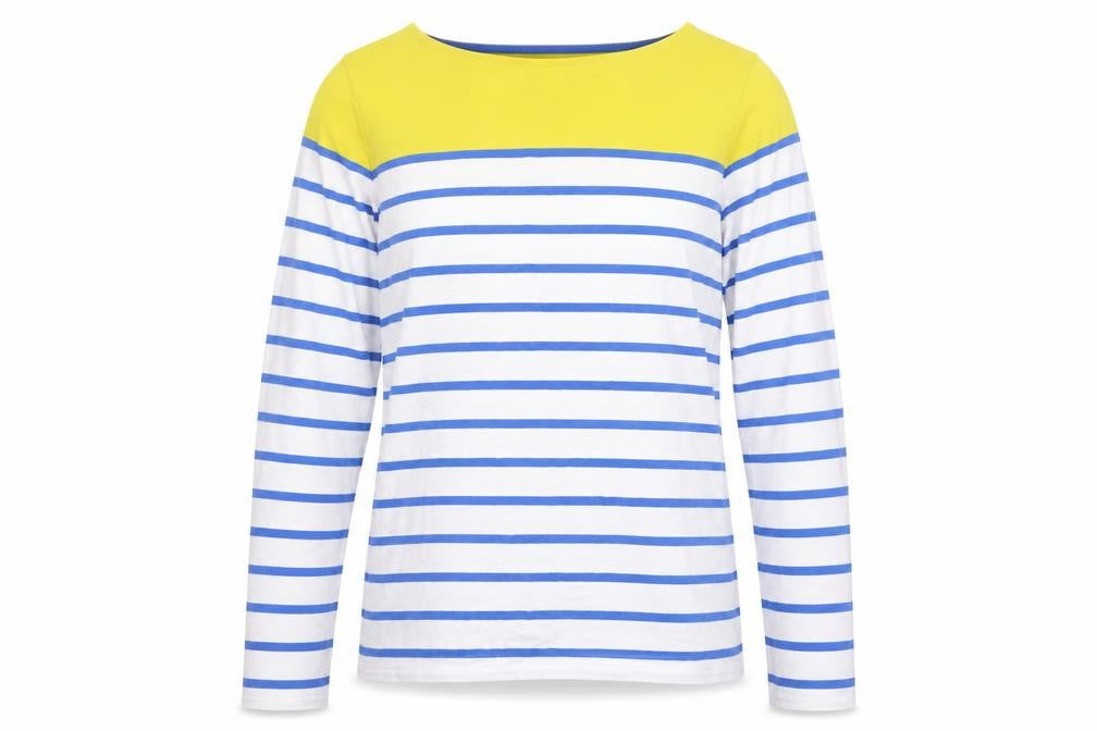 Johnnie b Boys Blue Striped 100% Cotton Pullover Casual Size 11-12 Years Crew Neck Pullover - Boat Neck