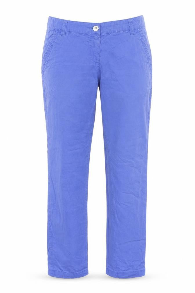 TOM TAILOR Womens Purple Cotton Chino Trousers Size 8 Regular Zip