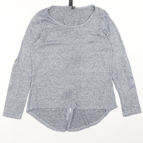 Izabelle London Womens Blue Crew Neck Viscose Pullover Jumper Size 8 Pullover