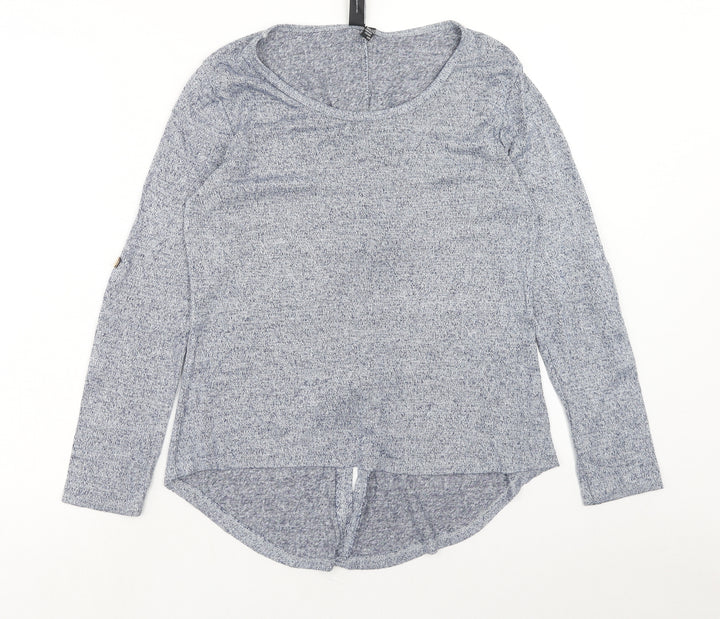 Izabelle London Womens Blue Crew Neck Viscose Pullover Jumper Size 8 Pullover