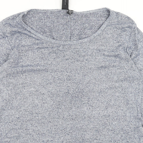 Izabelle London Womens Blue Crew Neck Viscose Pullover Jumper Size 8 Pullover