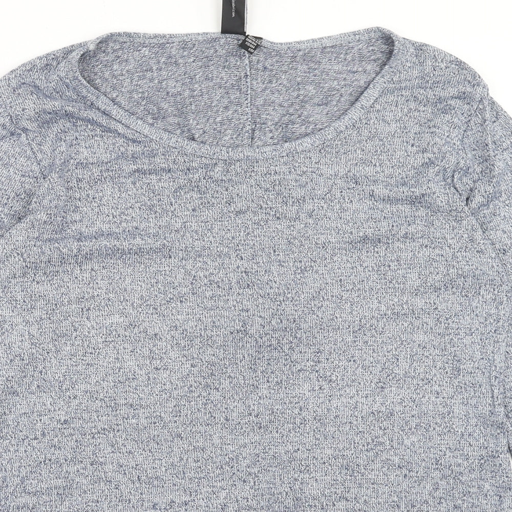 Izabelle London Womens Blue Crew Neck Viscose Pullover Jumper Size 8 Pullover