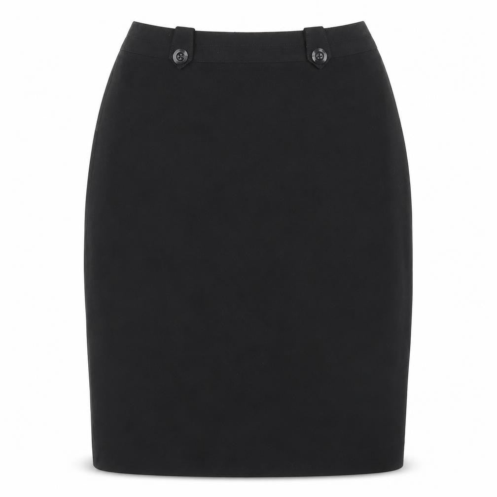 Simply Be Womens Black Polyester Straight & Pencil Skirt Size 12 Zip