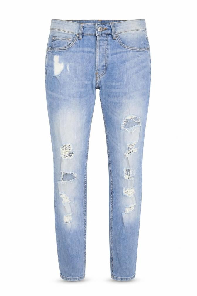 H&M Womens Blue Cotton Skinny Jeans Size 4 L31 in Regular Button