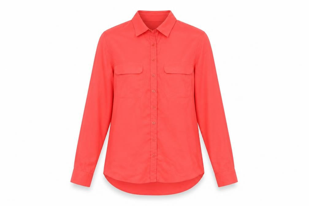 Mary Portas Womens Red Polyester Basic Button-Up Size 8 Collared
