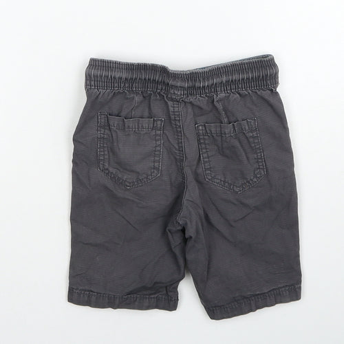 Blue Zoo Boys Grey Cotton Cargo Trousers Size 18-24 Months Drawstring