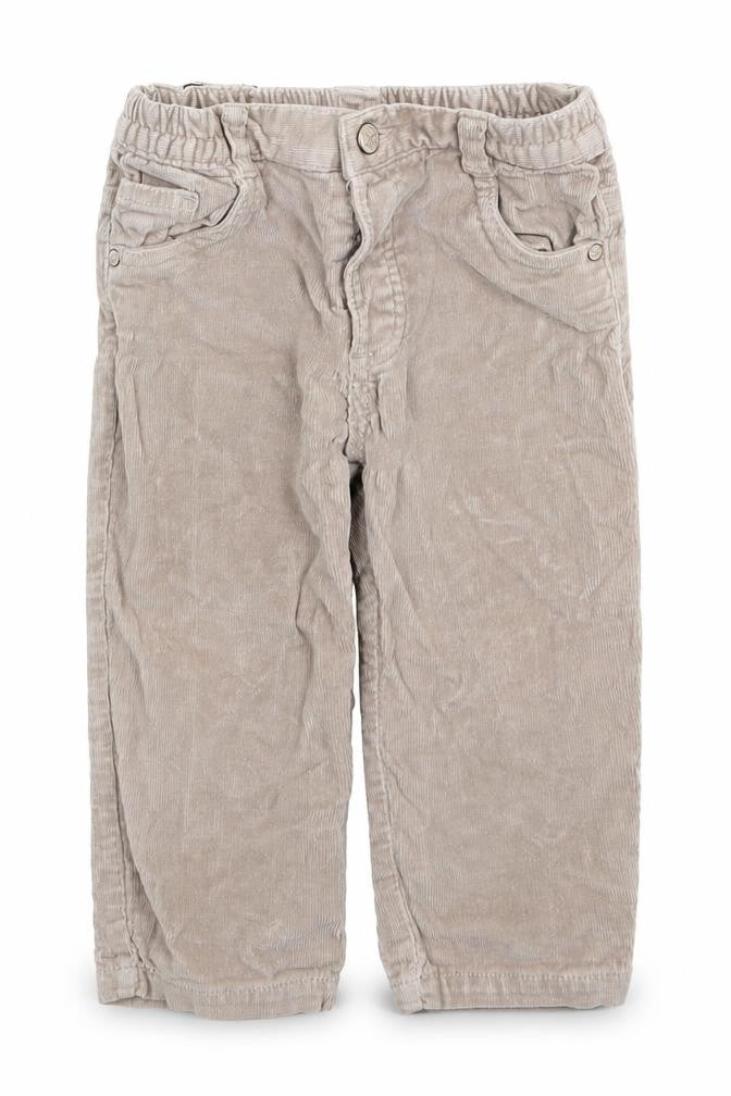 Grain de Ble Girls Beige Cotton Capri Trousers Size 18 Months Button