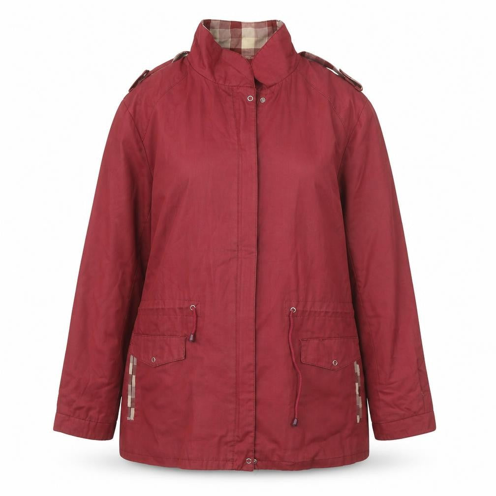 C&A Womens Red Jacket Coat Size 14 Zip
