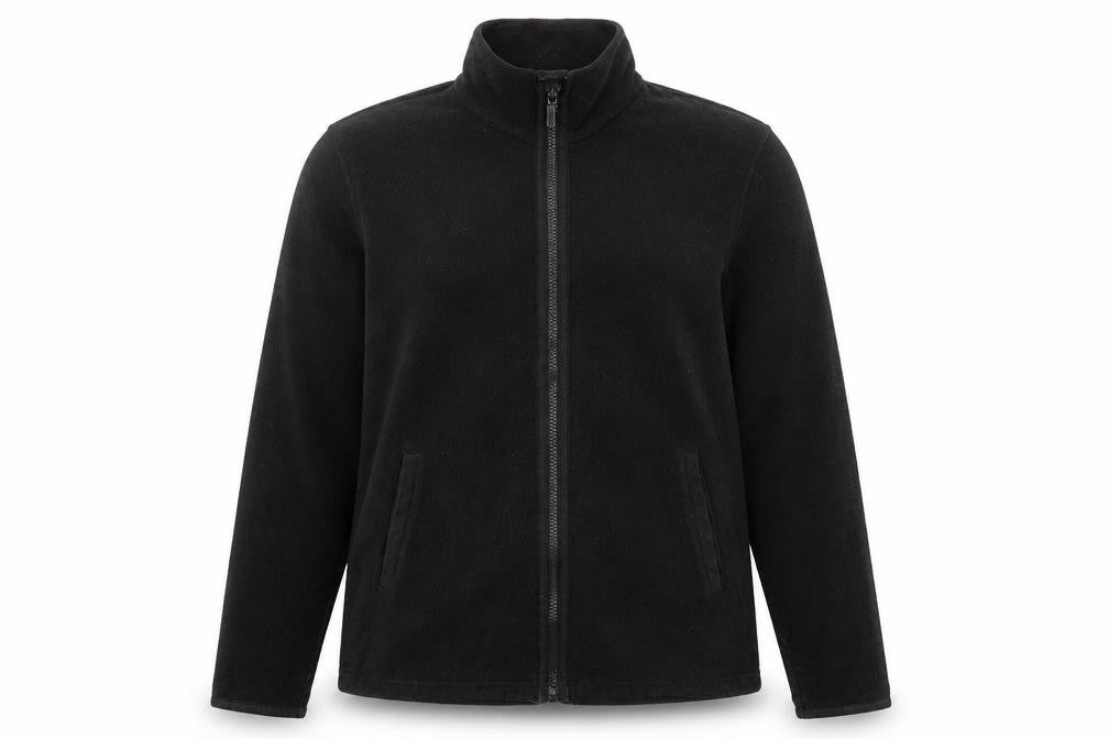 Front view of St Michael women’s black jacket, size UK 10, zip