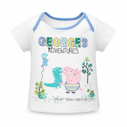 Nutmeg Baby White 100% Cotton Pullover T-Shirt Size 18-24 Months Boat Neck Pullover - Peppa Pig