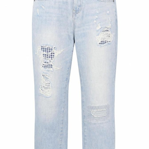 Mango Womens Blue Cotton Straight Jeans Size 4 Regular Zip