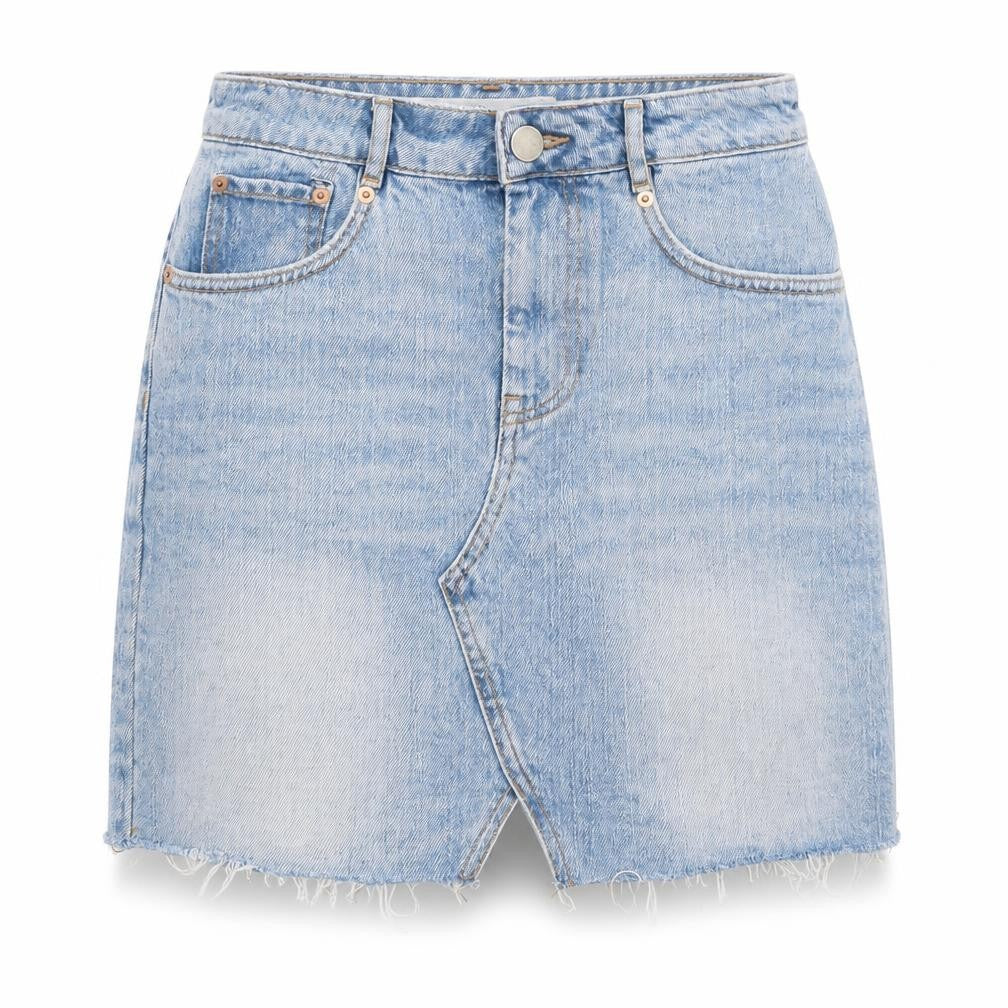 ASOS Womens Blue Cotton A-Line Skirt Size 4 Zip