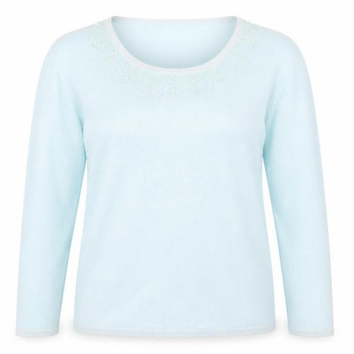 Tigi Womens Blue Scoop Neck Acrylic Pullover Jumper Size 14 - Size 14-16