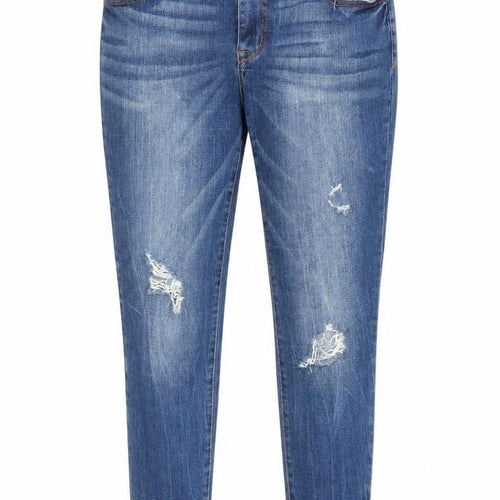 Preworn Womens Blue Cotton Skinny Jeans Size 6 Regular Zip