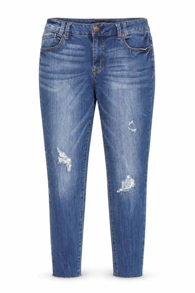 Preworn Womens Blue Cotton Skinny Jeans Size 6 Regular Zip