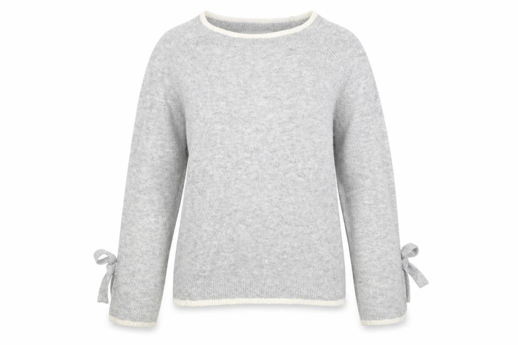 Dorothy Perkins Womens Grey Round Neck Acrylic Pullover Jumper Size 10