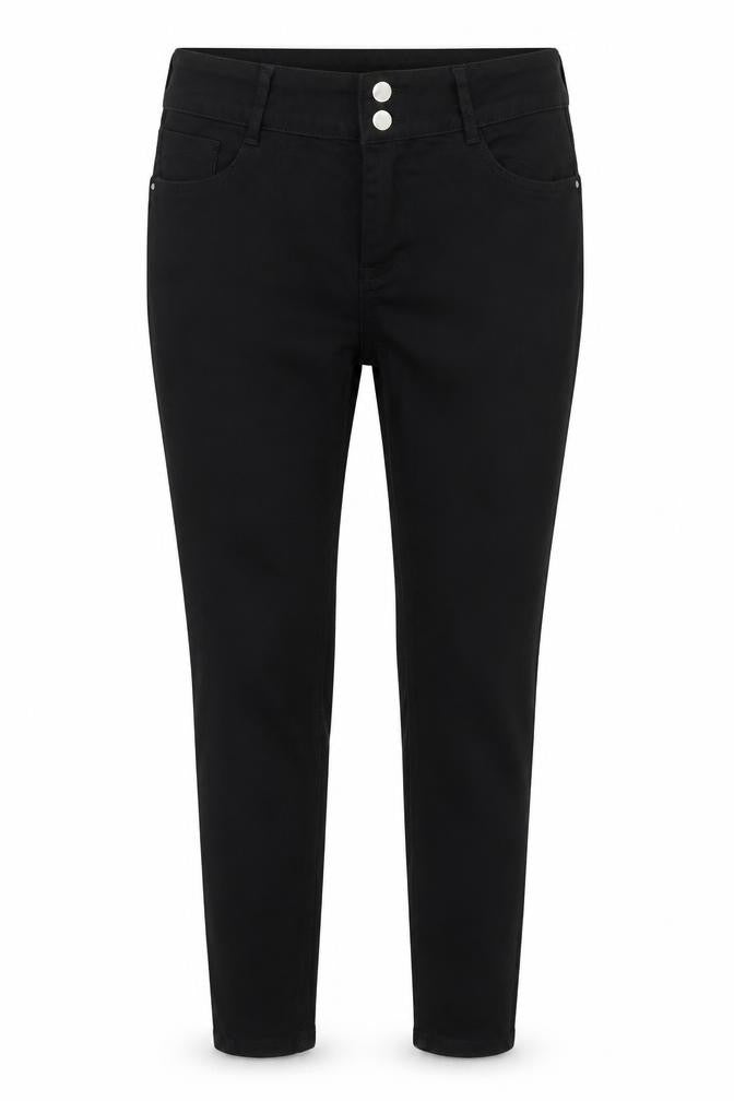 Very Womens Black Cotton Skinny Jeans Size 34 in Regular Button