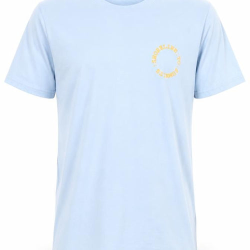Stella Mens Blue Cotton T-Shirt Size S Round Neck