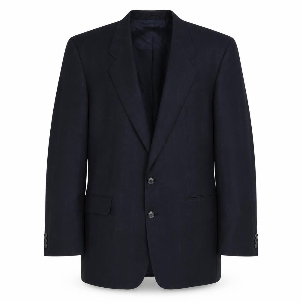 Bernhardt Mens Blue Striped Polyester Jacket Blazer Size 42 Regular
