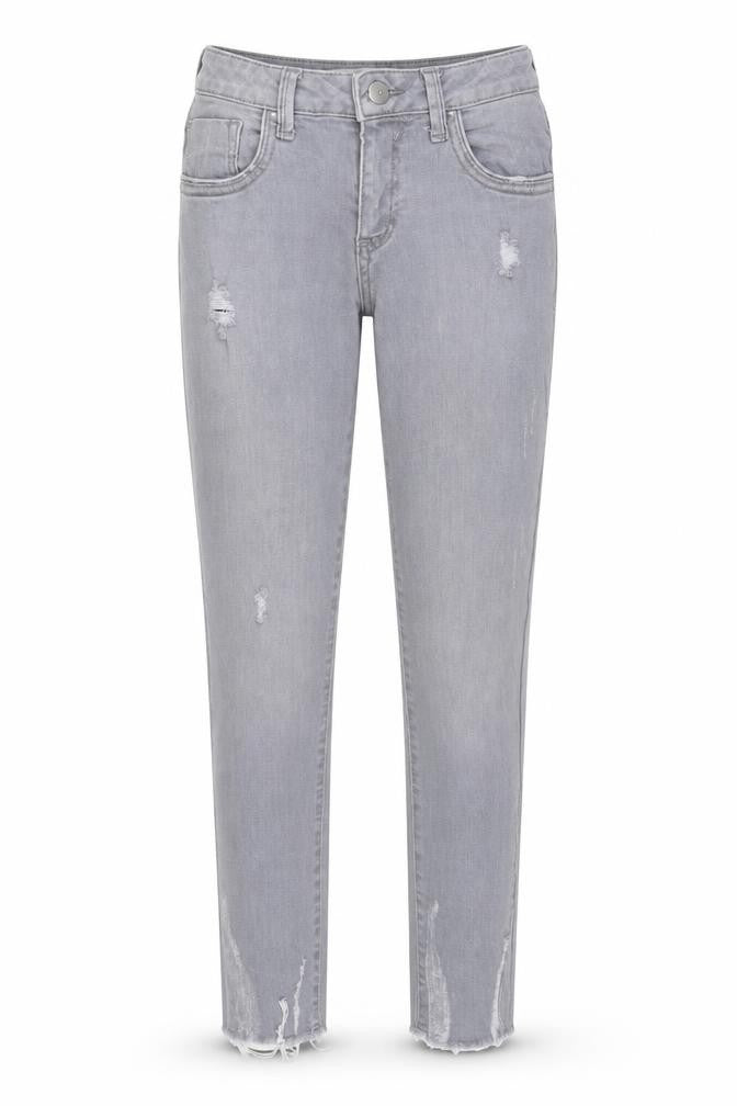 Denim & Co. Womens Grey Cotton Skinny Jeans Size 6 Regular Zip