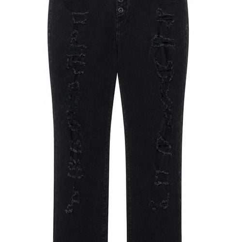 No Boundaries Womens Black Cotton Straight Jeans Size 38 in Regular Zip