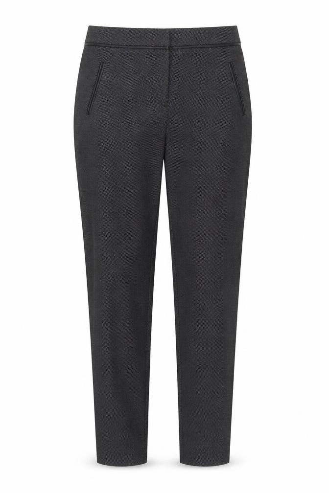 Front view of George women’s grey geometric polyester trousers, size UK 8, regular zip