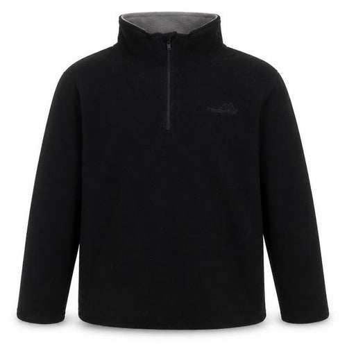Freedom Trail Boys Black Polyester Pullover Sweatshirt Size 11-12 Years Zip