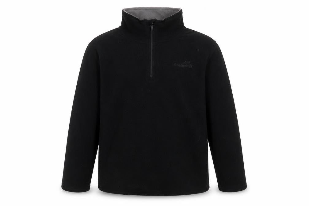 Freedom Trail Boys Black Polyester Pullover Sweatshirt Size 11-12 Years Zip