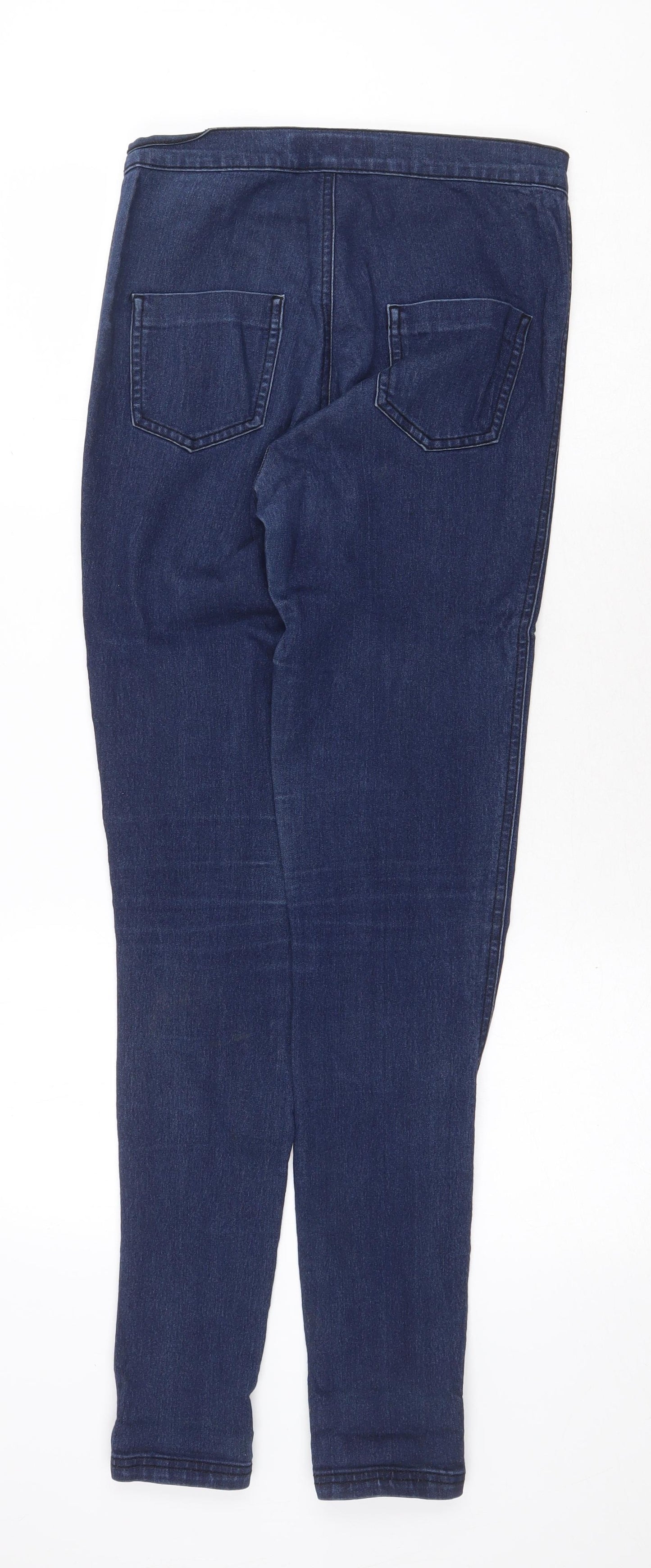 Amisu Womens Blue Cotton Skinny Jeans Size 8 Regular Zip