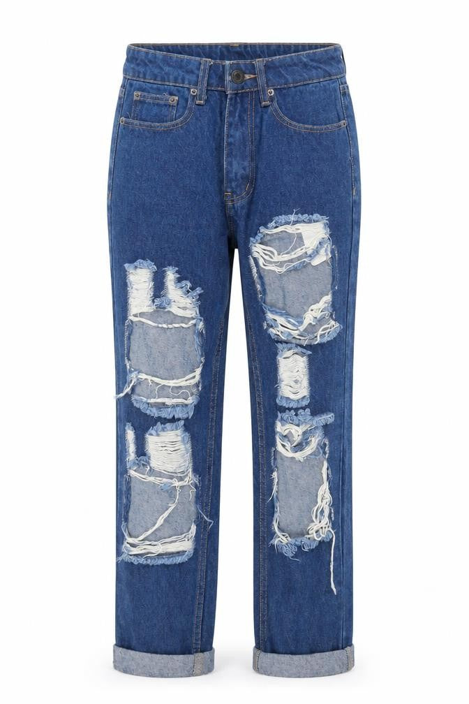 The Rockn Rev Womens Blue Cotton Straight Jeans Size 6 Regular Zip