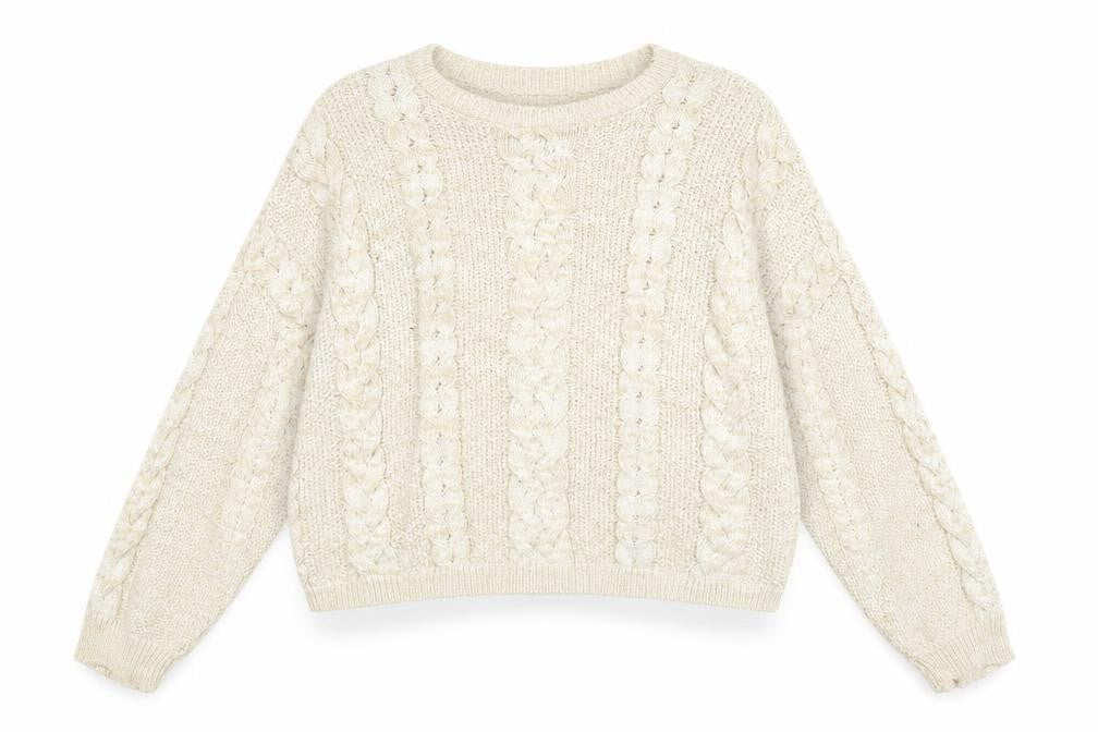 ASOS Womens Beige Round Neck Acrylic Pullover Jumper Size 8