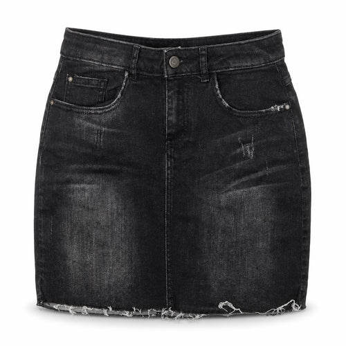 Pimkie Womens Grey Cotton Mini Skirt Size 28 in Zip